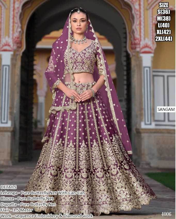 Butterfly Net Designer Lehenga Choli for Elegant Events - MYLUXURY LANE ENTERPRISE